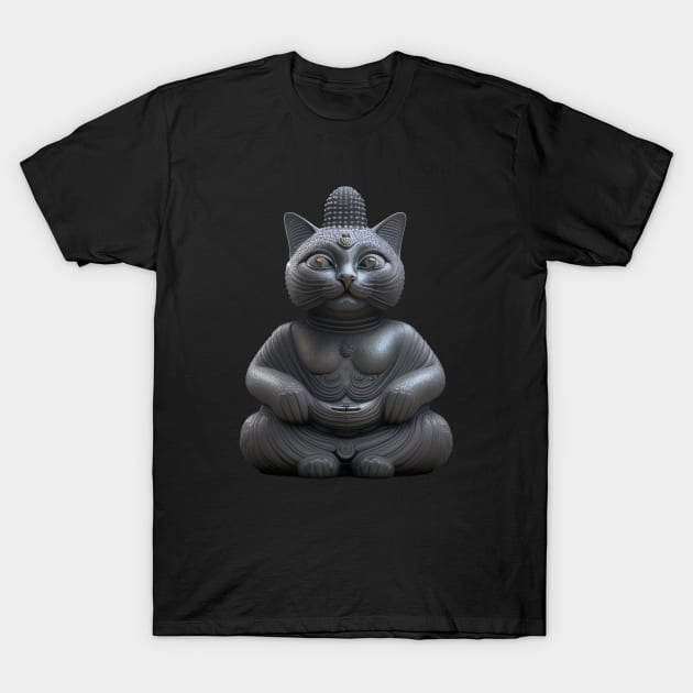 Buddha cat surprised T-Shirt by norteco